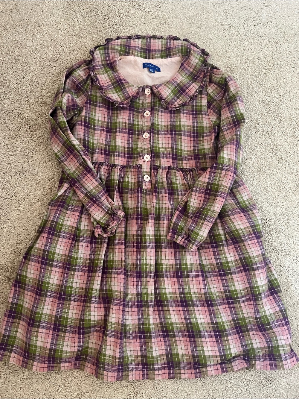 Plaid, Peter Pan collared dress